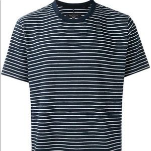 Rag & Bone Navy Striped Short Sleeve Tee